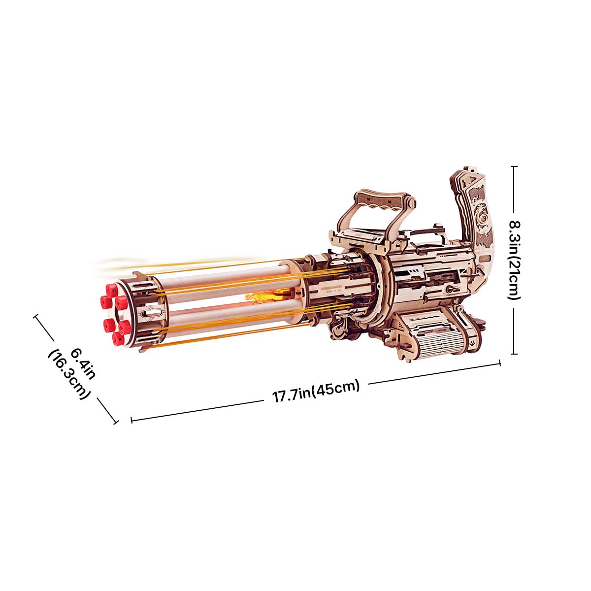 Estrelik™ | Ultimate Rotating Barrel Machine Gun - 3D Wooden Puzzle Kit