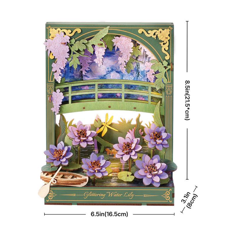 Estrelik™ | Monet's Garden 3D Wooden Puzzle with LED Lighting