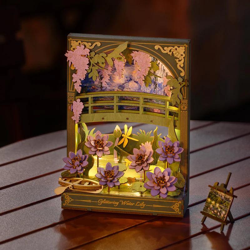 Estrelik™ | Monet's Garden 3D Wooden Puzzle with LED Lighting