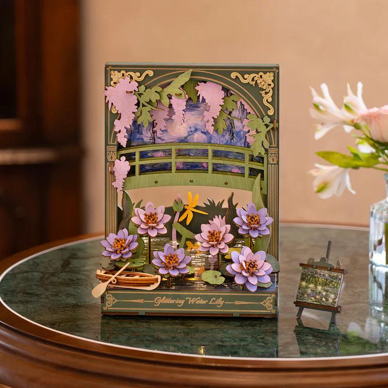 Estrelik™ | Monet's Garden 3D Wooden Puzzle with LED Lighting