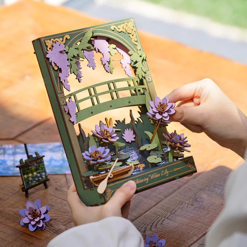 Estrelik™ | Monet's Garden 3D Wooden Puzzle with LED Lighting
