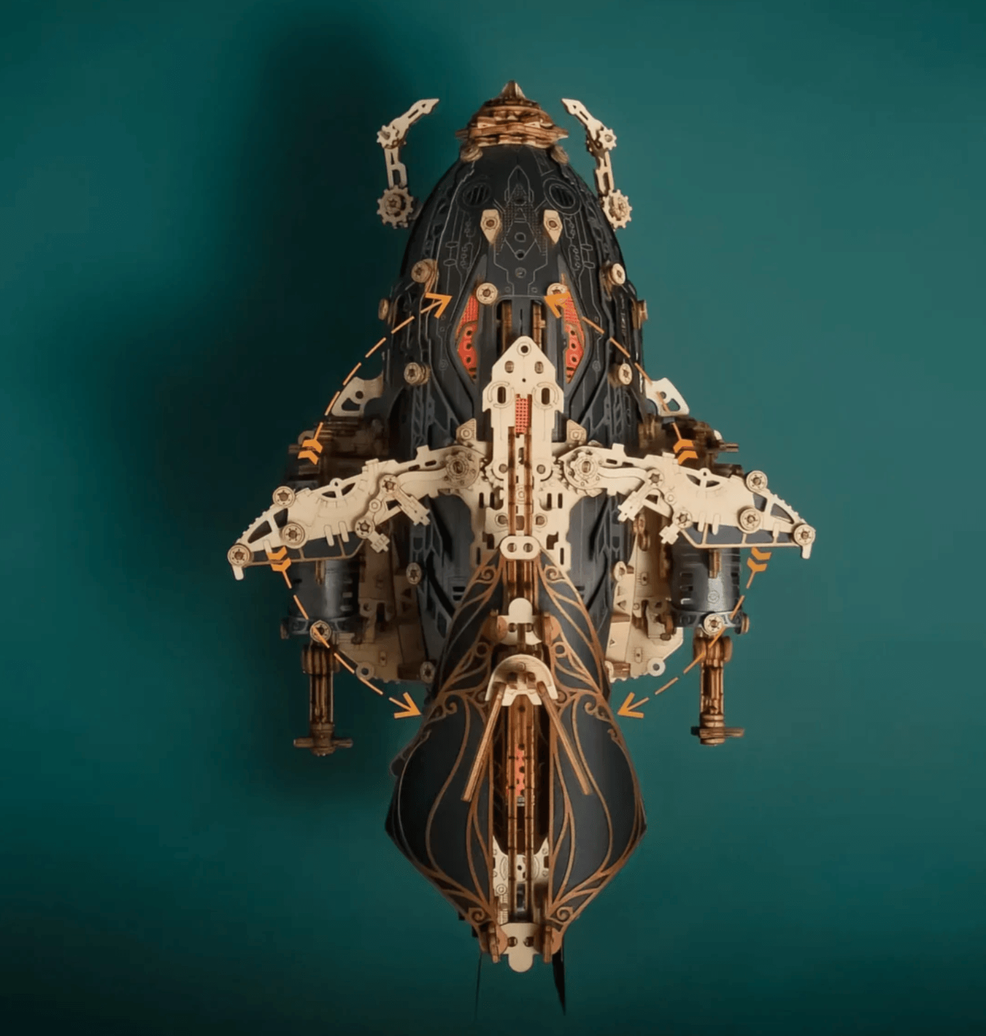 Estrelik™ | Steampunk Navigator Airship 3D Wooden Puzzle Kit
