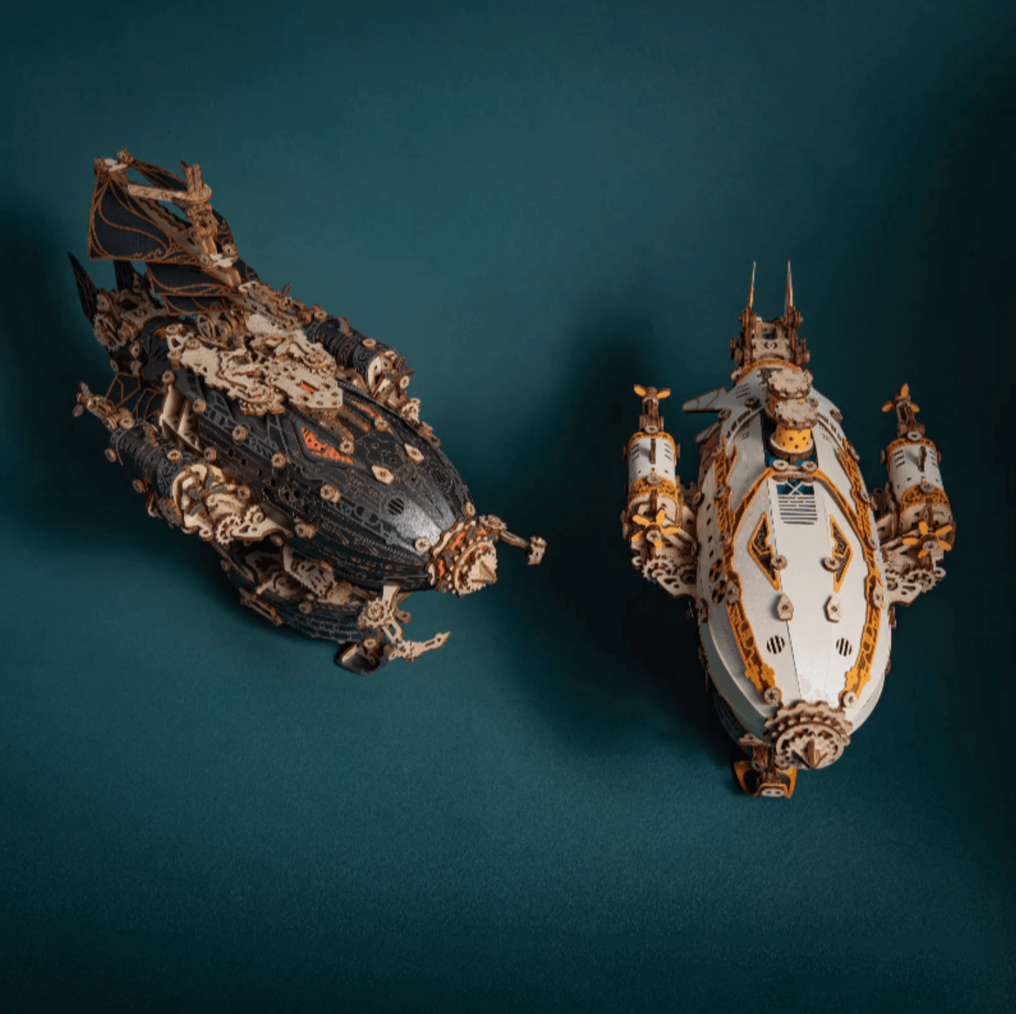 Estrelik™ | Steampunk Navigator Airship 3D Wooden Puzzle Kit