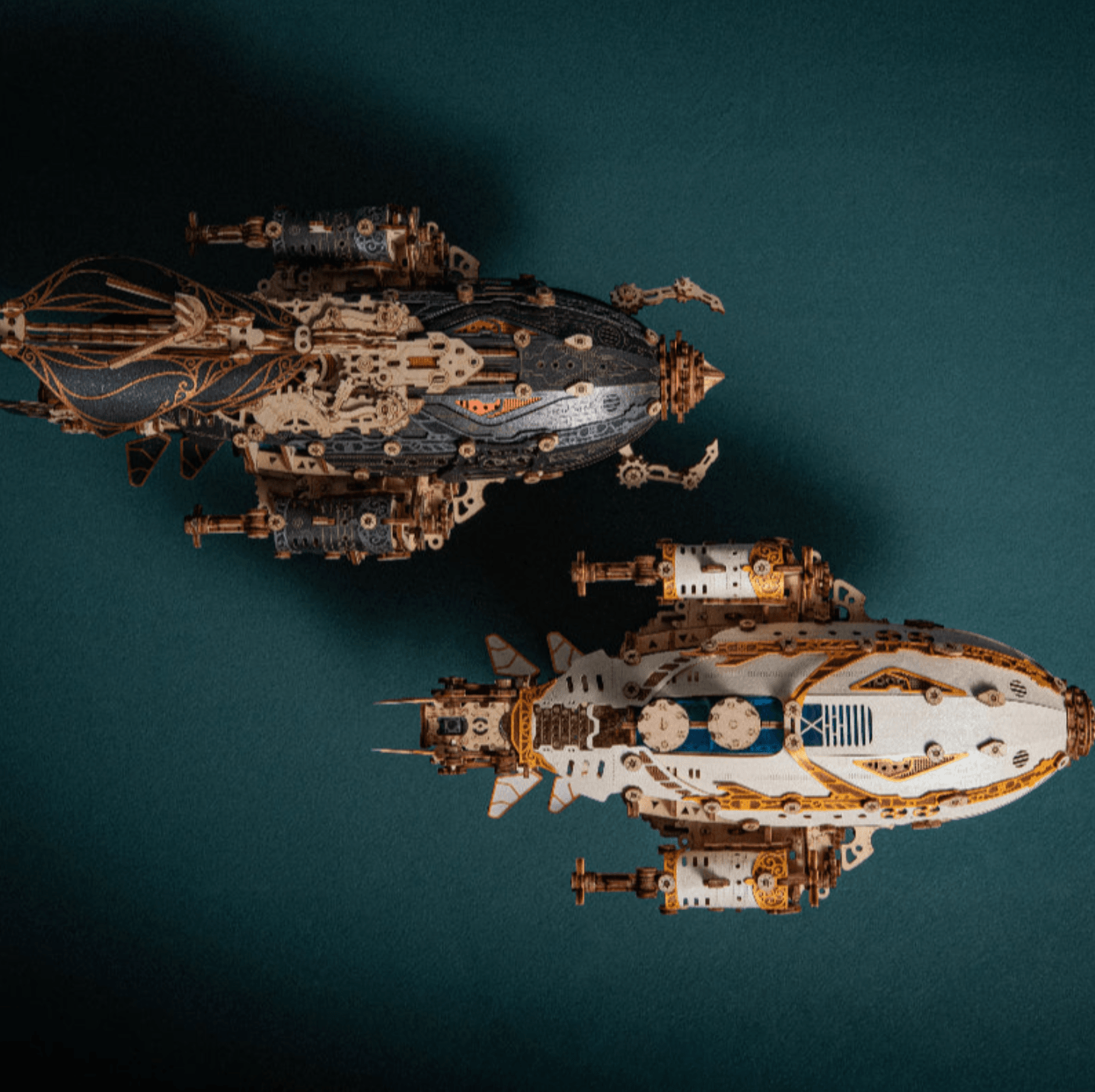 Estrelik™ | Steampunk Navigator Airship 3D Wooden Puzzle Kit