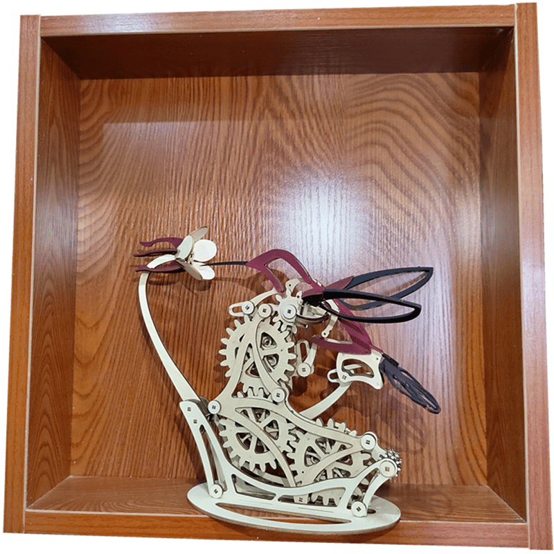 Estrelik™ | Kinetic Hummingbird Sculpture - 3D Wooden Mechanical Puzzle Kit