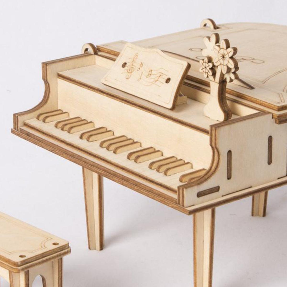 Estrelik™ | Classic Grand Piano - Wooden 3D Assembly Model