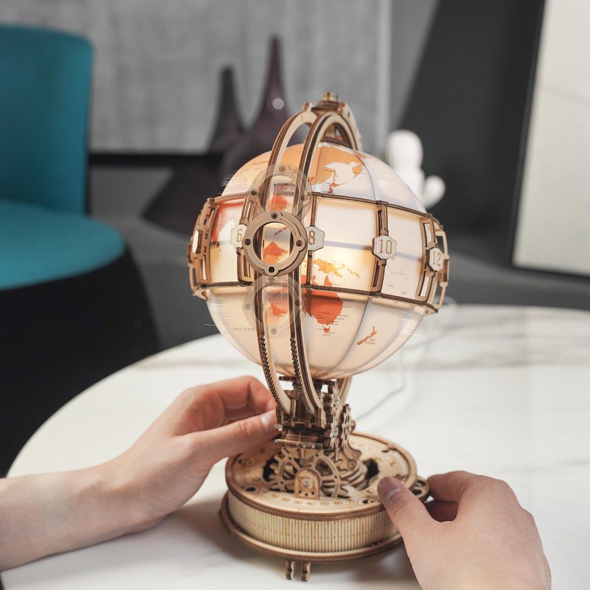 Estrelik™ | Illuminated Globe 3D Wooden Puzzle