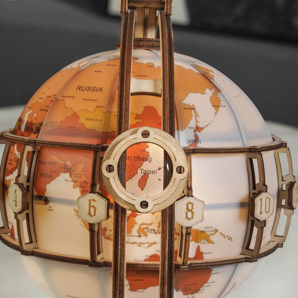 Estrelik™ | Illuminated Globe 3D Wooden Puzzle