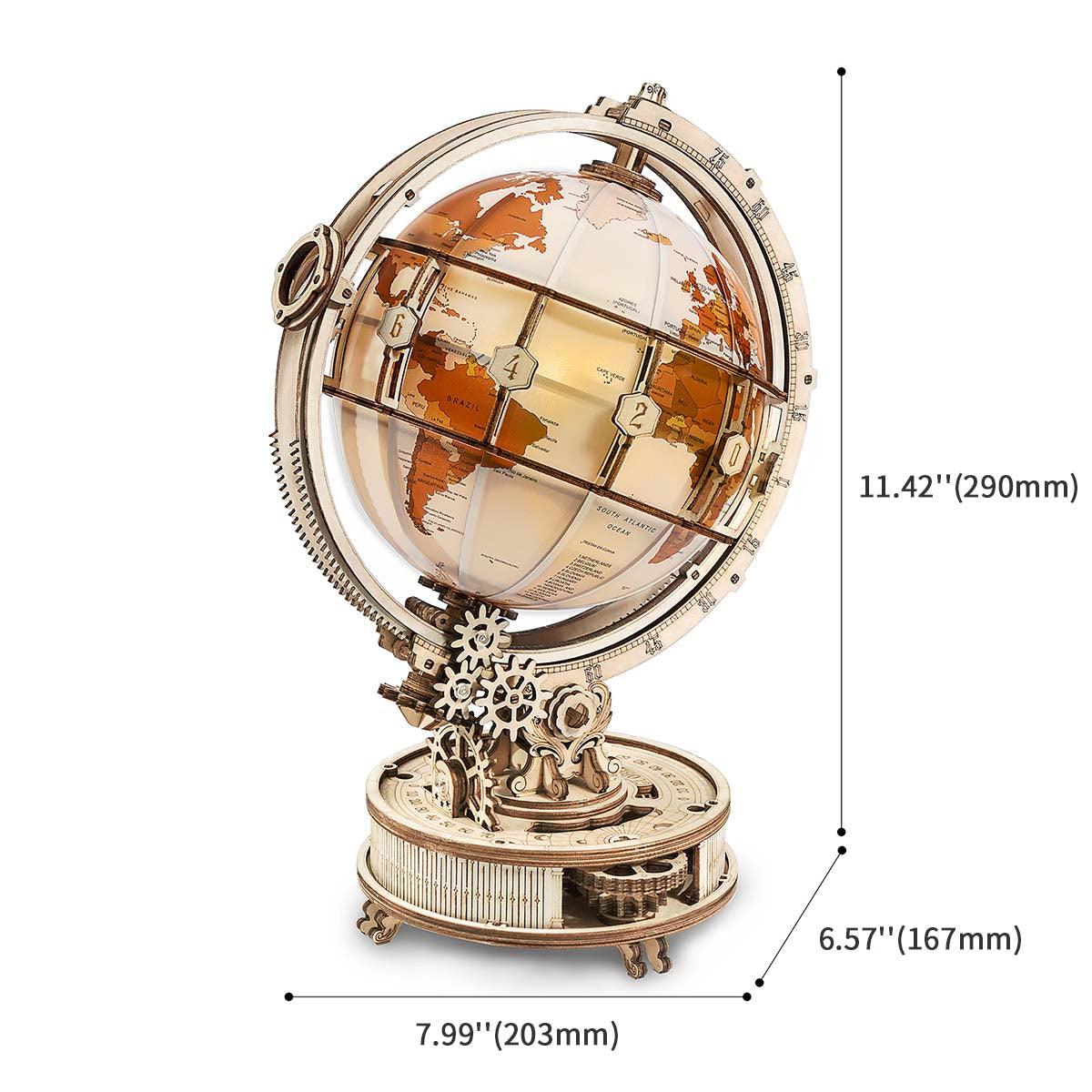 Estrelik™ | Illuminated Globe 3D Wooden Puzzle