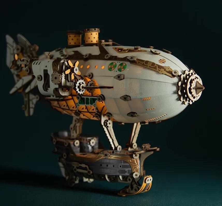 Estrelik™ | Steampunk Navigator Airship 3D Wooden Puzzle Kit