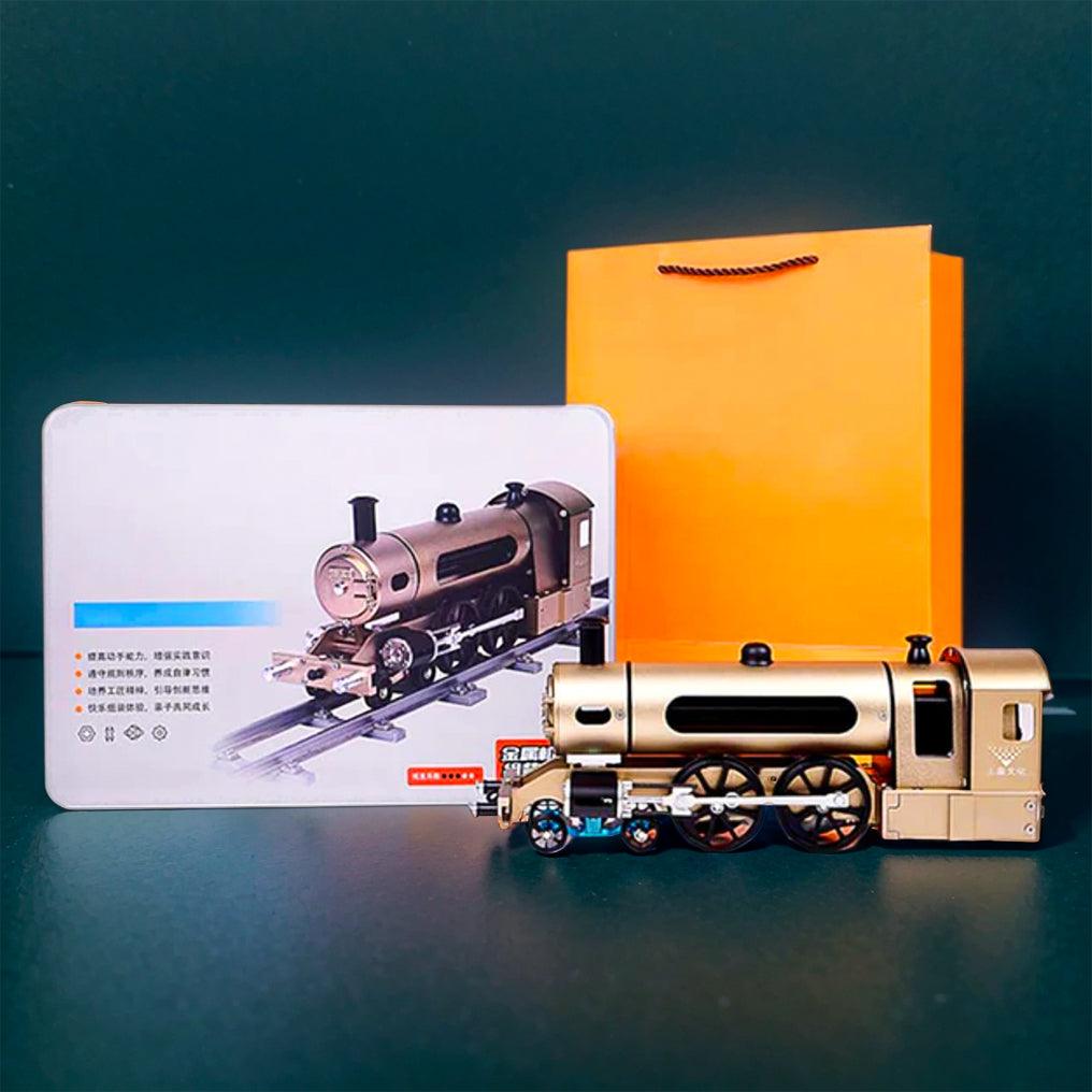 Estrelik™ | DIY Full Metal Steam Locomotive Train Assembly Engine Kit with Track 387Pcs