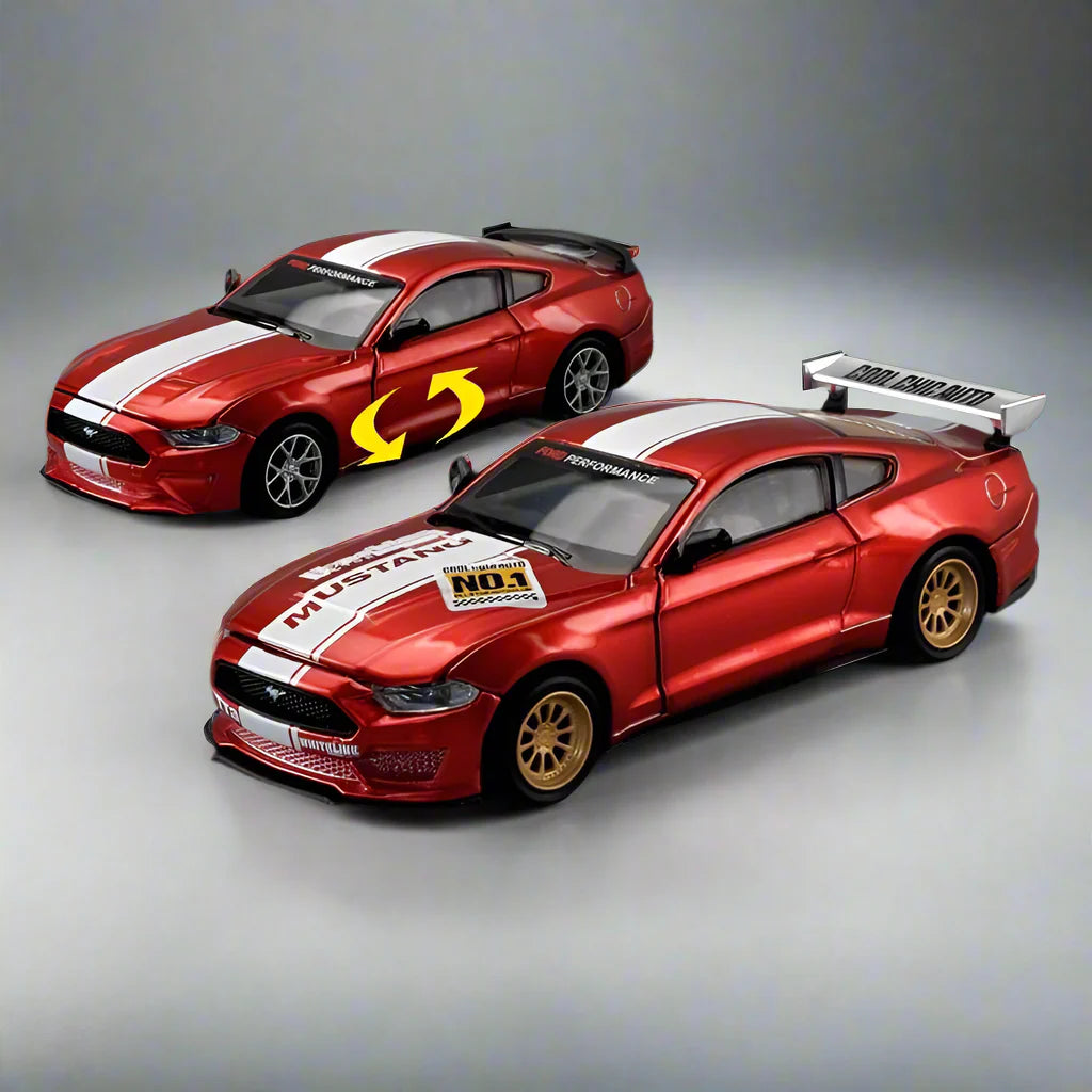 Estrelik™ | DIY Customizable 1:42 Scale Ford Mustang Alloy Car Model Kit - Unique Racing Car Collectible for Hobbyists & Enthusiasts