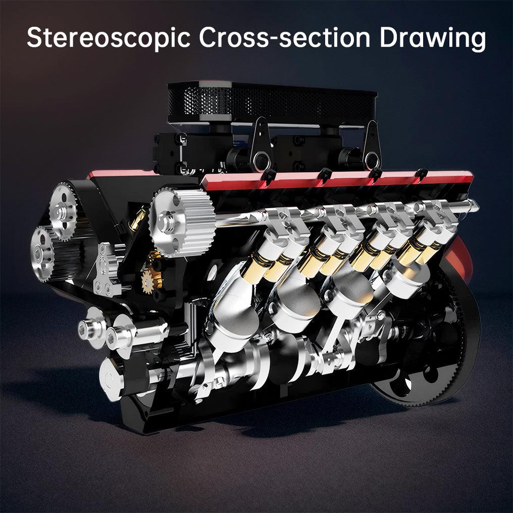 Estrelik™ | DIY V8 Engine Model That Run 28cc Gasoline/Nitro Engine KIT FS-V800