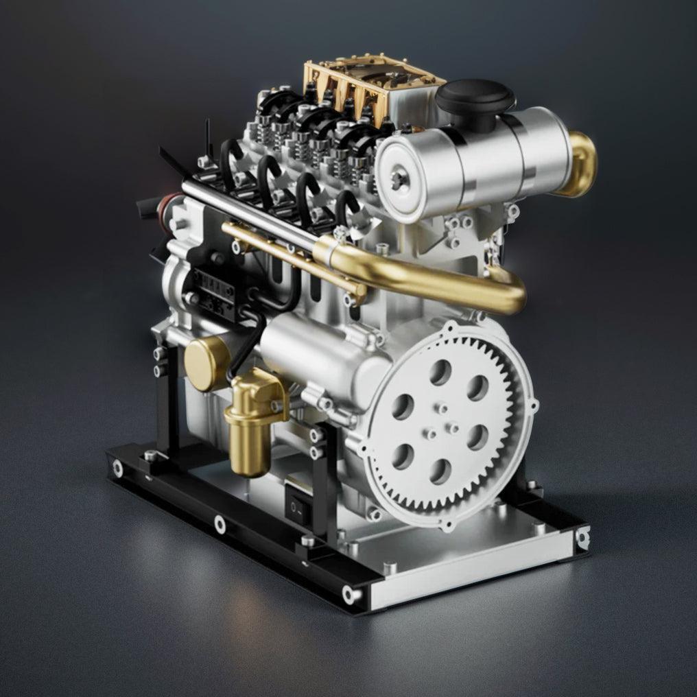 Estrelik™ | DIY 1/10 Full Metal Mini L4 OHV Inline 4 Cylinder Engine Model Kit that Works