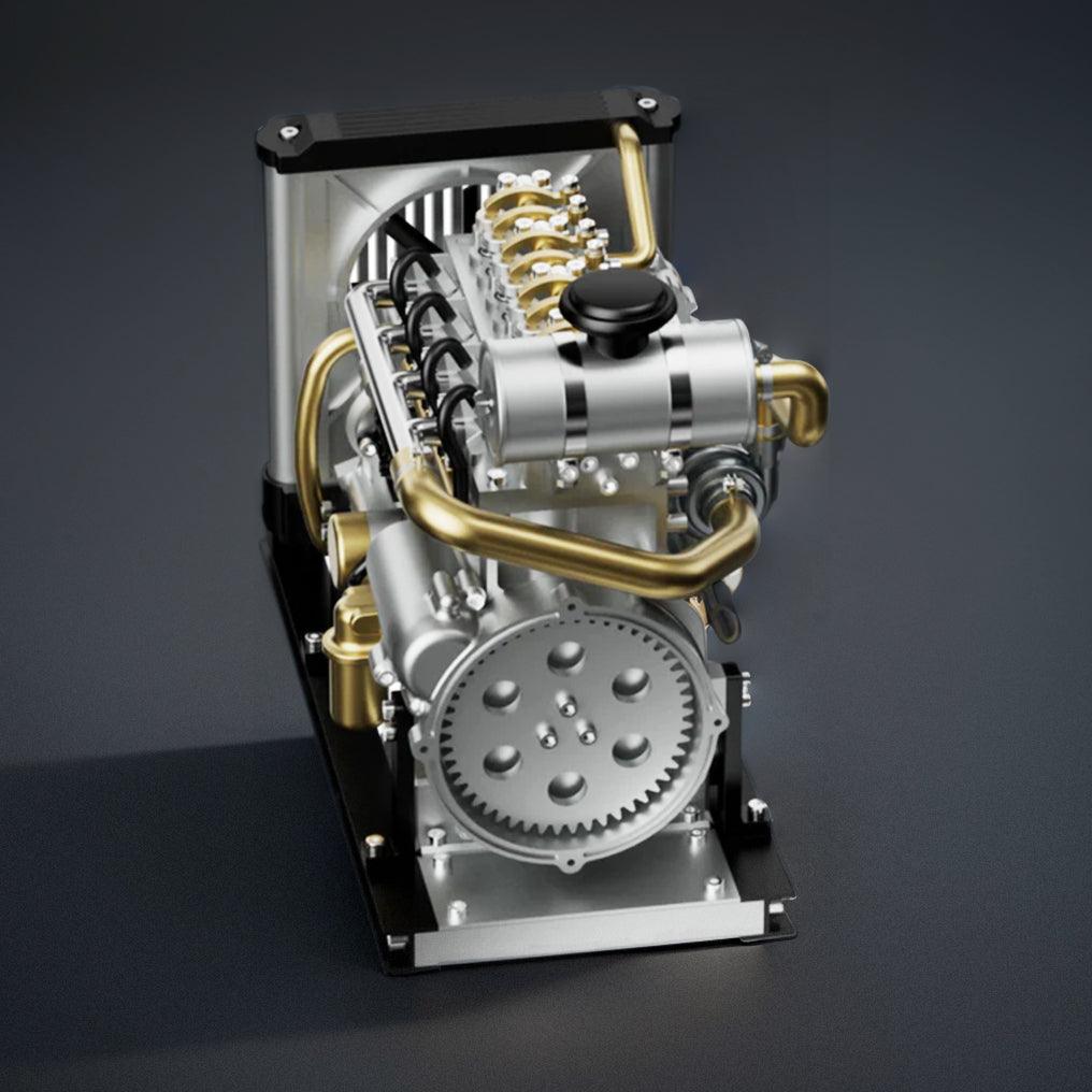 Estrelik™ | DIY 1/10 Full Metal Mini L4 OHV Inline 4 Cylinder Engine Model Kit that Works