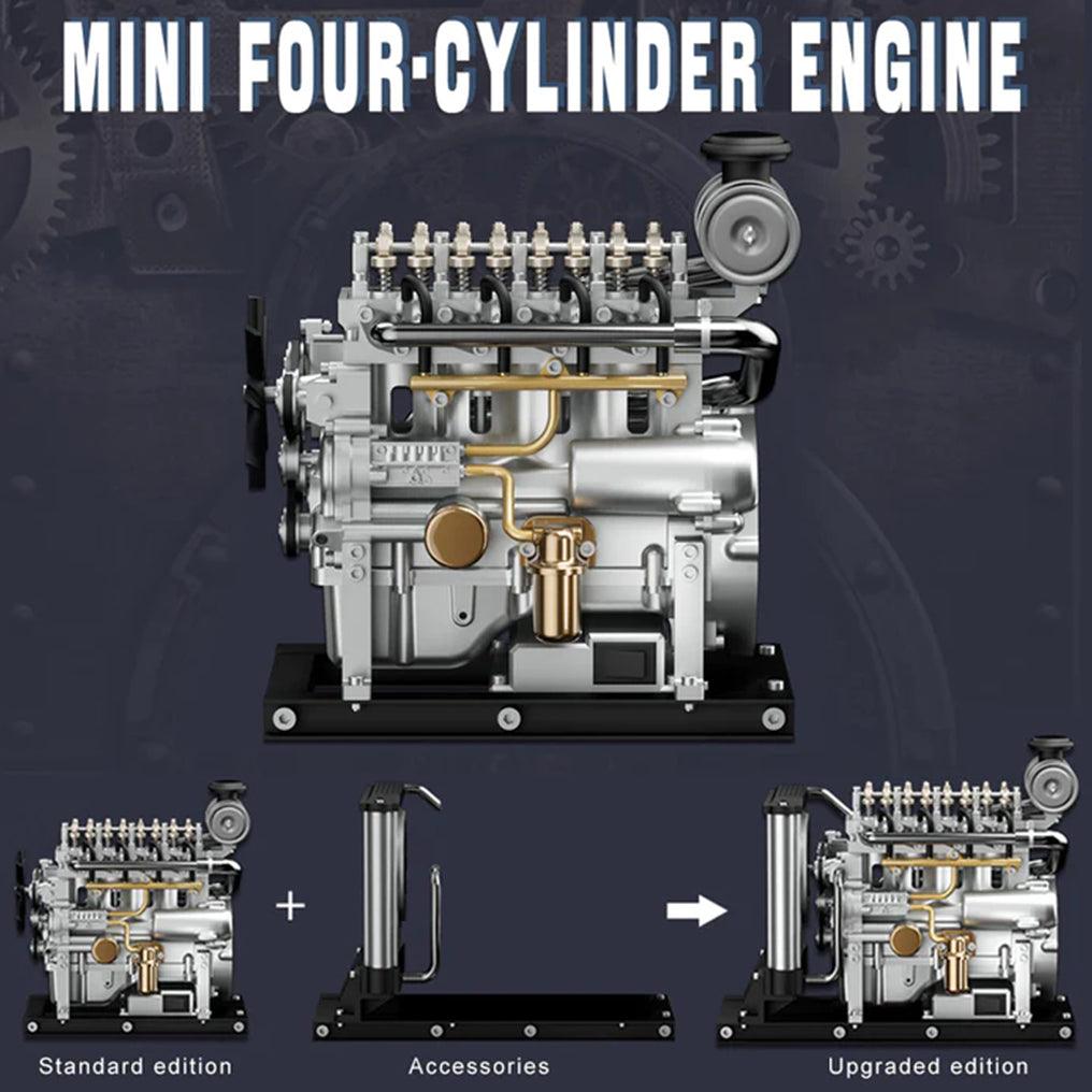 Estrelik™ | DIY 1/10 Full Metal Mini L4 OHV Inline 4 Cylinder Engine Model Kit that Works