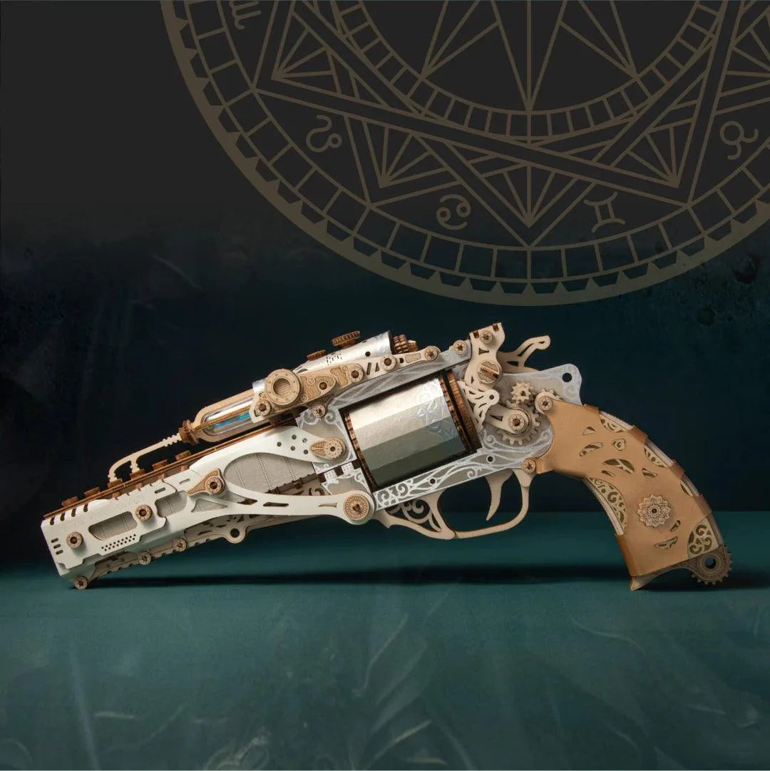 Estrelik™ | Steampunk Revolution 3D Mechanical Revolver Puzzle