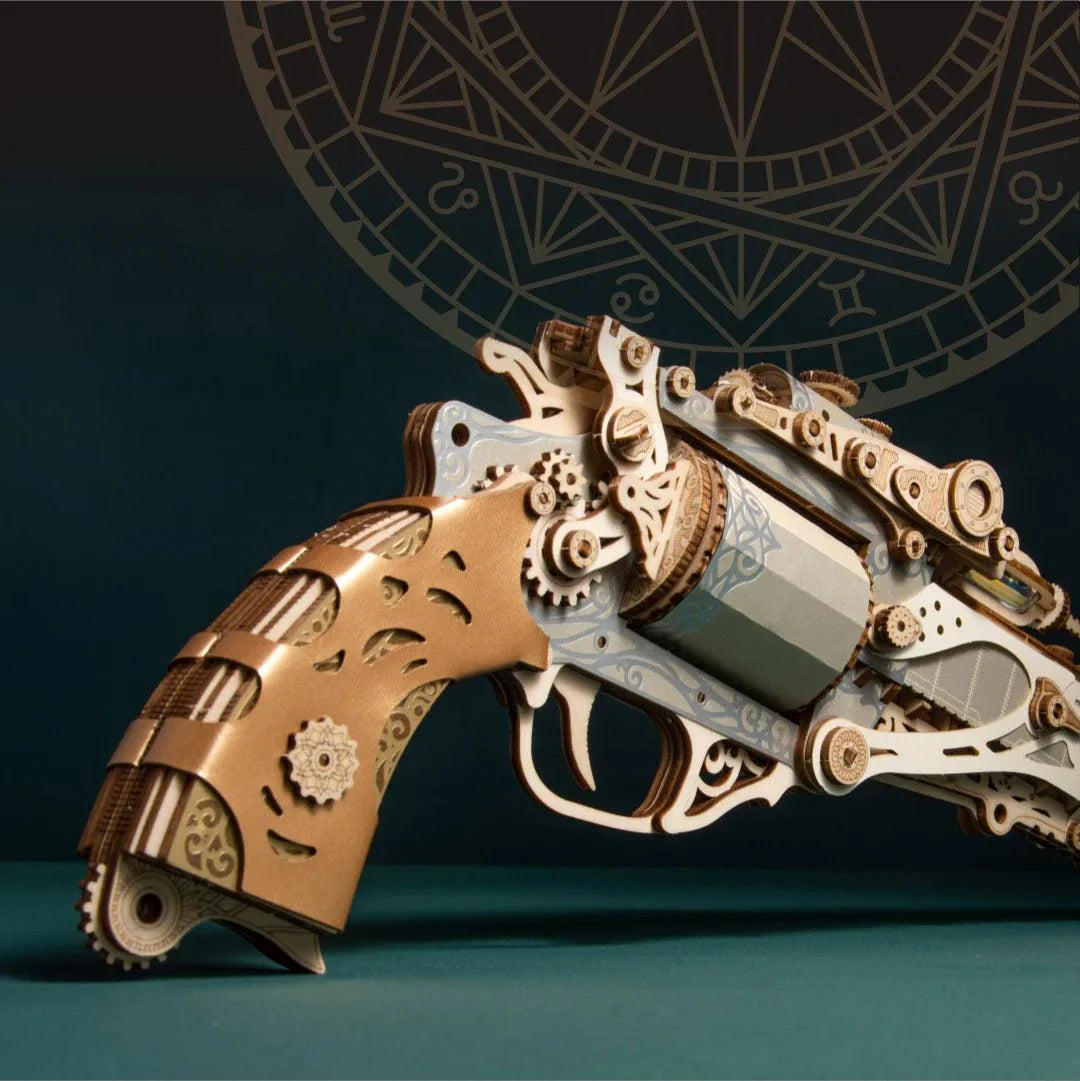 Estrelik™ | Steampunk Revolution 3D Mechanical Revolver Puzzle