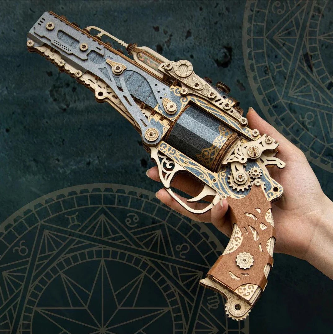 Estrelik™ | Steampunk Revolution 3D Mechanical Revolver Puzzle