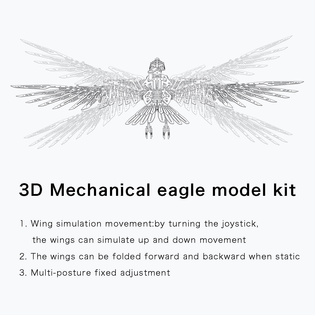 Estrelik™ | Majestic 3D Metal Mechanical Eagle Model Kit