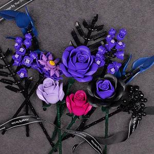 Estrelik™ | Purple Rose Bouquet Building Blocks Set