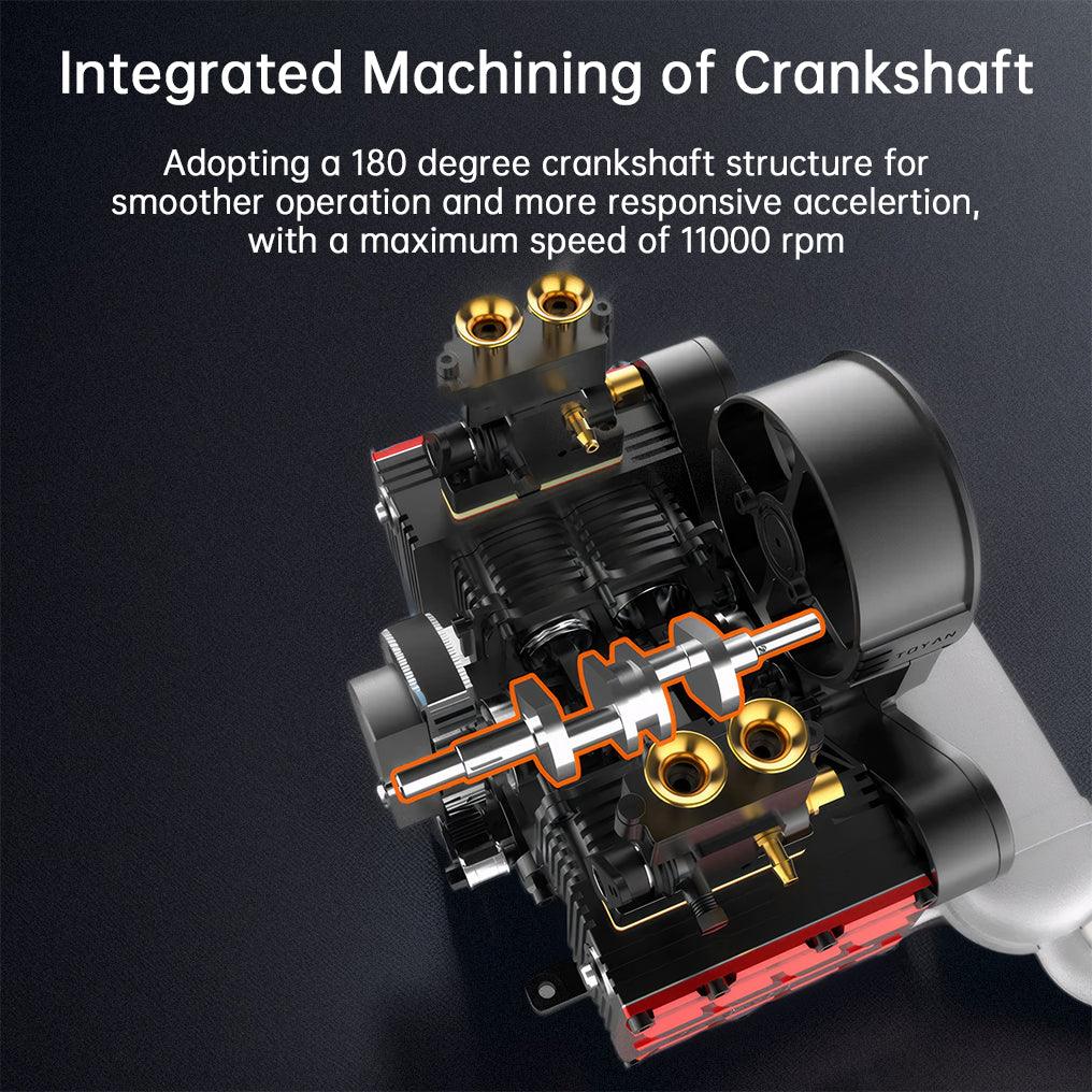 Estrelik™ | DIY 4 Cylinder Four-Stroke 14cc Nitro H4 Engine Model Kit FS-B400