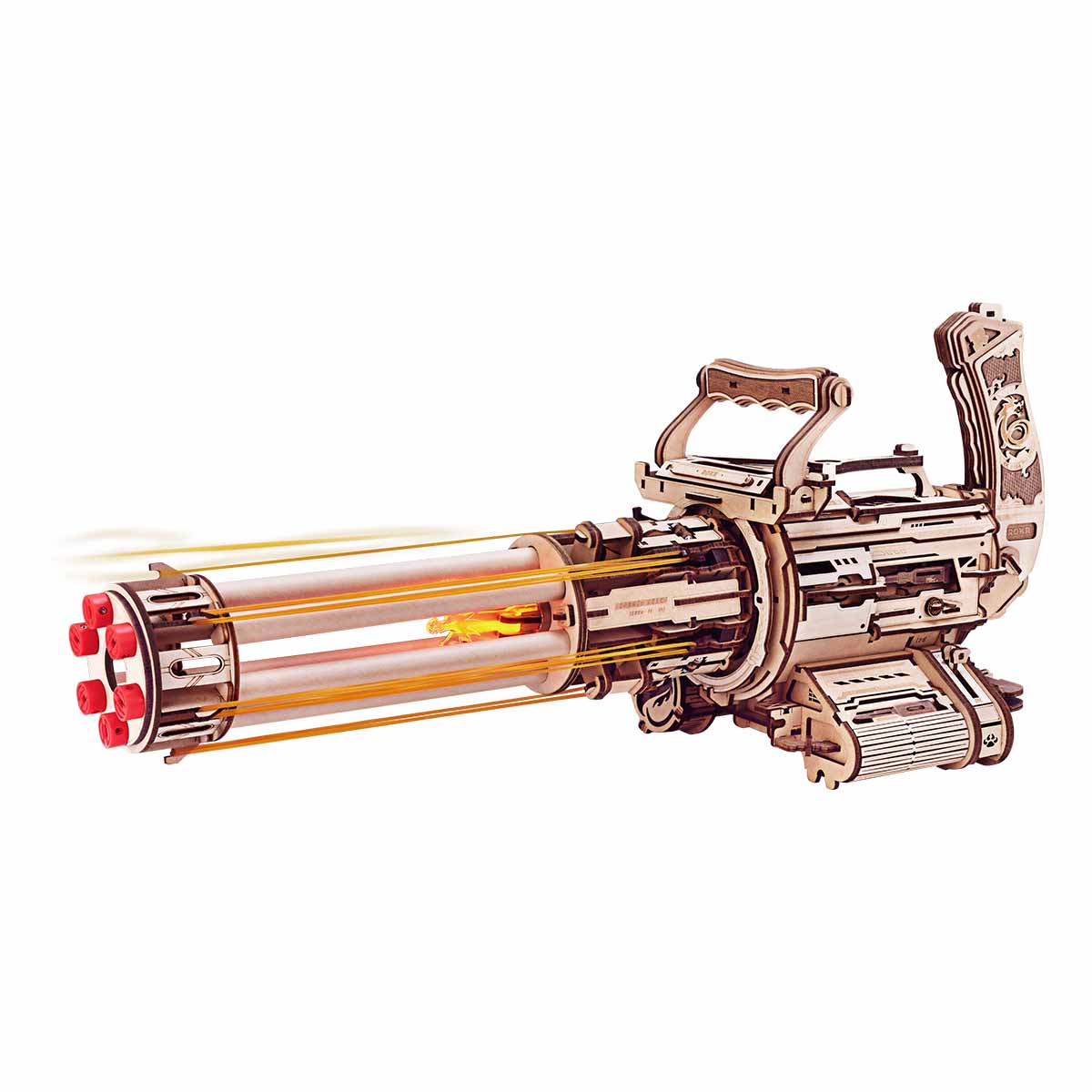Estrelik™ | Ultimate Rotating Barrel Machine Gun - 3D Wooden Puzzle Kit