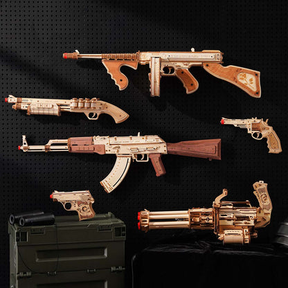 Estrelik™ | Ultimate Rotating Barrel Machine Gun - 3D Wooden Puzzle Kit