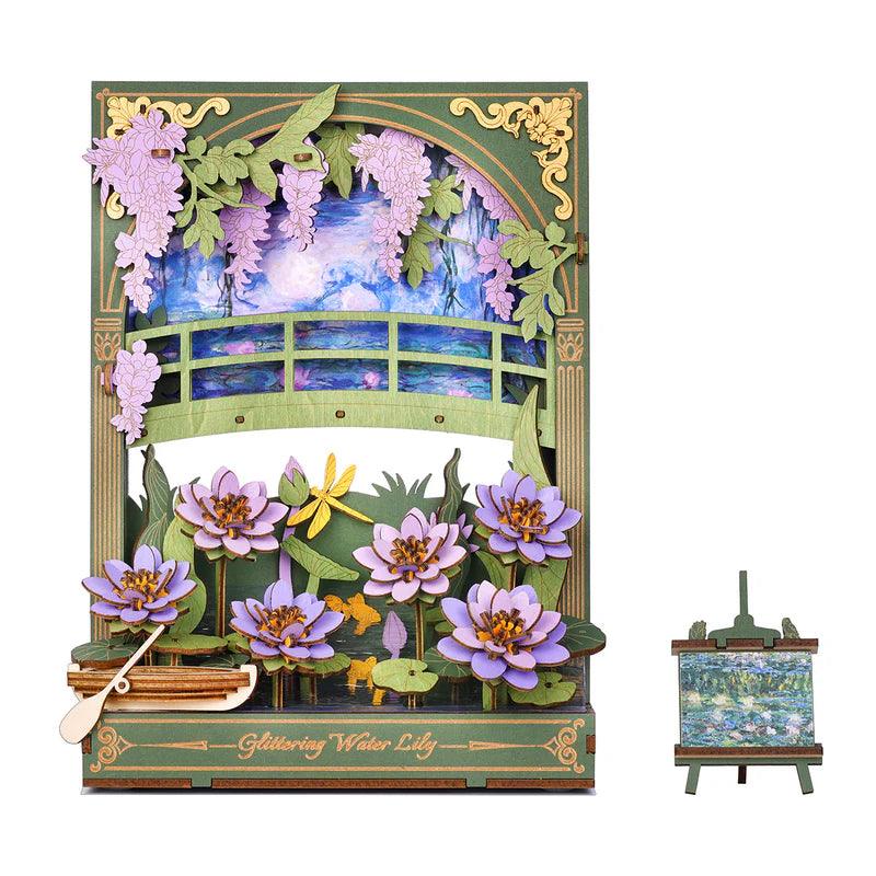 Estrelik™ | Monet's Garden 3D Wooden Puzzle with LED Lighting