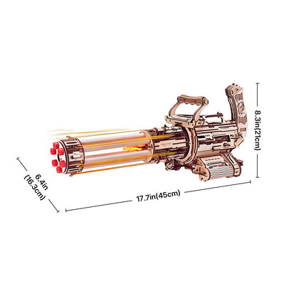 Estrelik™ | Ultimate Rotating Barrel Machine Gun - 3D Wooden Puzzle Kit