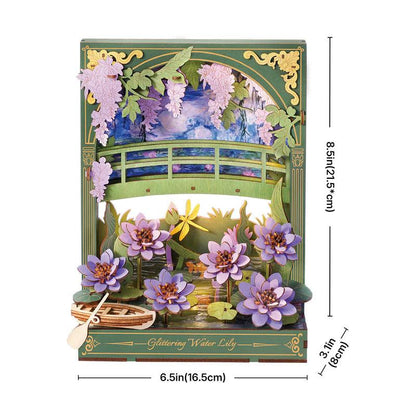 Estrelik™ | Monet's Garden 3D Wooden Puzzle with LED Lighting