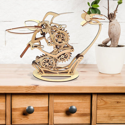Estrelik™ | Kinetic Hummingbird Sculpture - 3D Wooden Mechanical Puzzle Kit