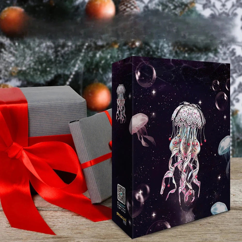 Estrelik™ | 3D Metal Puzzle Jellyfish Kit - 61 Piece Stainless Steel DIY Assembly Model Building Set for Adults