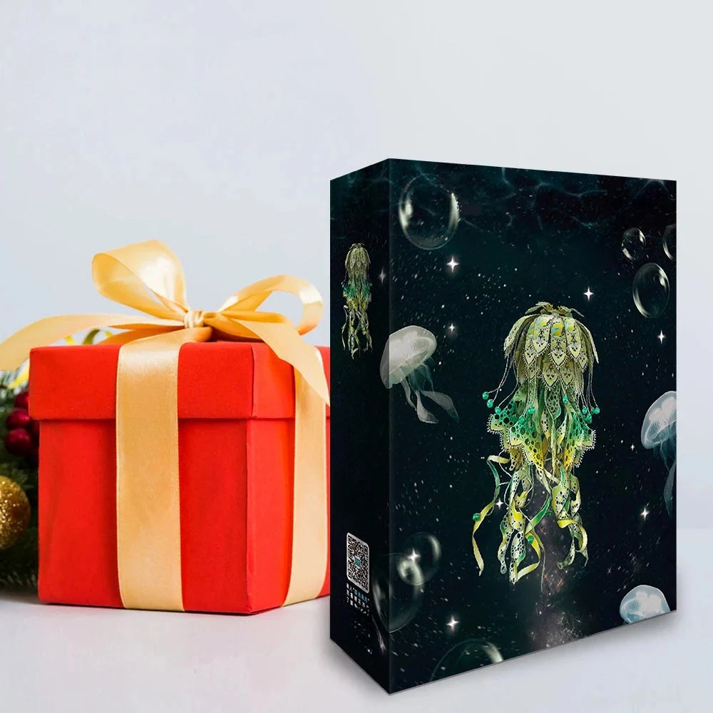 Estrelik™ | 3D Metal Puzzle Jellyfish Kit - 61 Piece Stainless Steel DIY Assembly Model Building Set for Adults