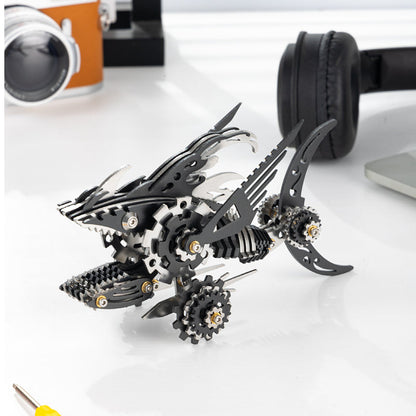 3D Metal Saw Shark DIY Mechanical Assembly Model Kit