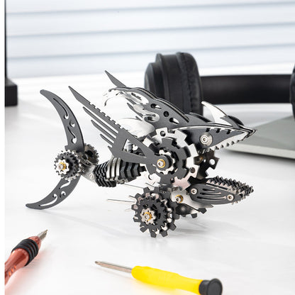 3D Metal Saw Shark DIY Mechanical Assembly Model Kit