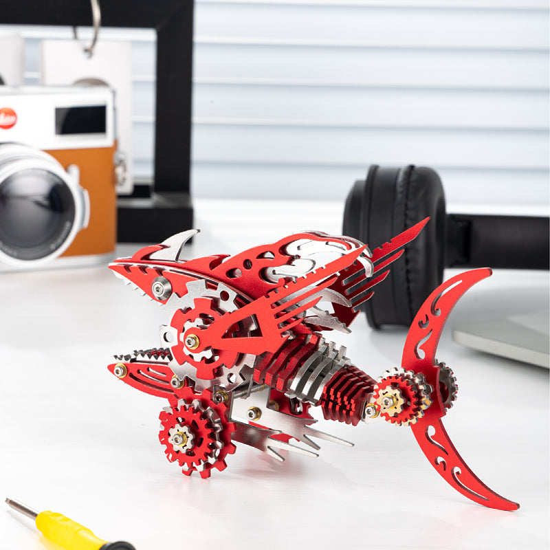 3D Metal Saw Shark DIY Mechanical Assembly Model Kit