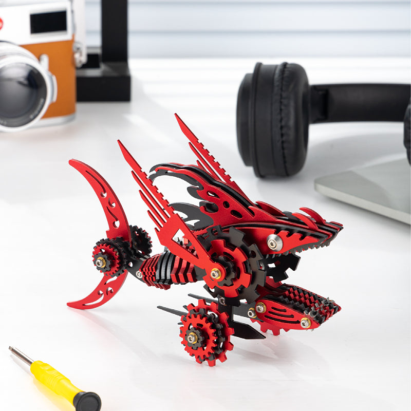 3D Metal Saw Shark DIY Mechanical Assembly Model Kit