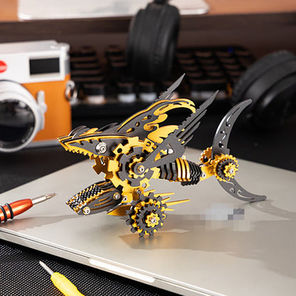 3D Metal Saw Shark DIY Mechanical Assembly Model Kit