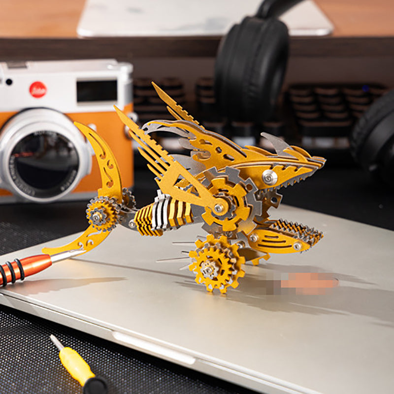 3D Metal Saw Shark DIY Mechanical Assembly Model Kit