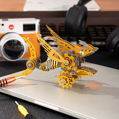 3D Metal Saw Shark DIY Mechanical Assembly Model Kit