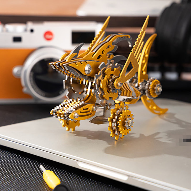 3D Metal Saw Shark DIY Mechanical Assembly Model Kit