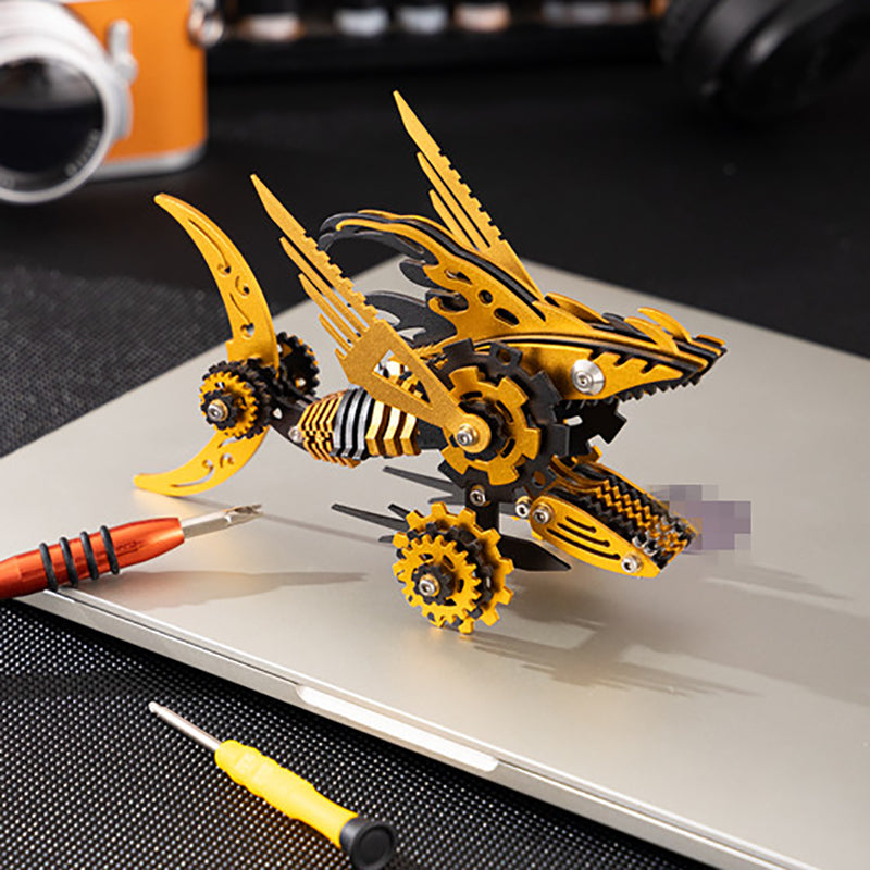 3D Metal Saw Shark DIY Mechanical Assembly Model Kit