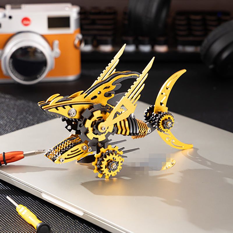 3D Metal Saw Shark DIY Mechanical Assembly Model Kit