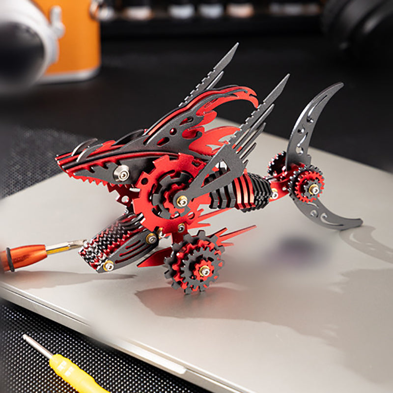 3D Metal Saw Shark DIY Mechanical Assembly Model Kit