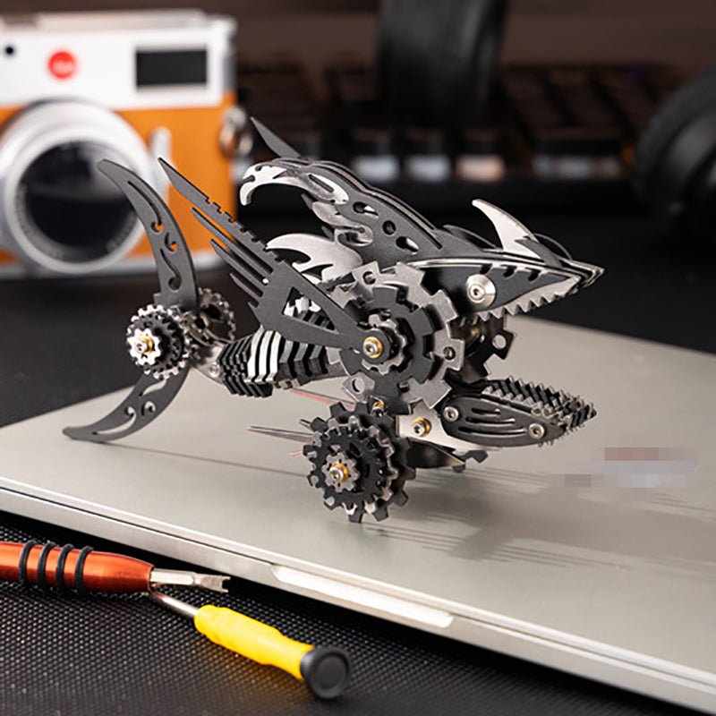 3D Metal Saw Shark DIY Mechanical Assembly Model Kit