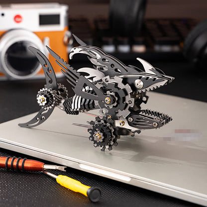 3D Metal Saw Shark DIY Mechanical Assembly Model Kit