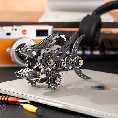 3D Metal Saw Shark DIY Mechanical Assembly Model Kit
