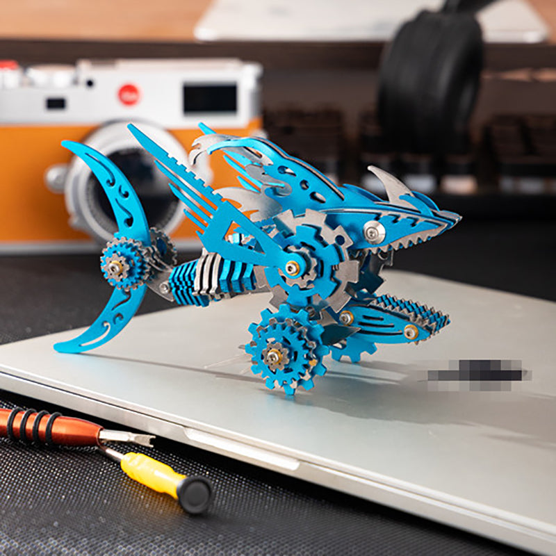 3D Metal Saw Shark DIY Mechanical Assembly Model Kit