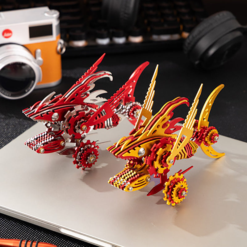 3D Metal Saw Shark DIY Mechanical Assembly Model Kit